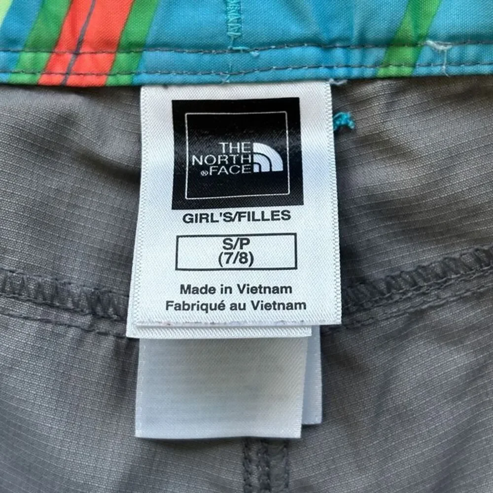 The North Face Girls Size 7/8 Gray Cargo Shorts Outdoor Hiking Nylon